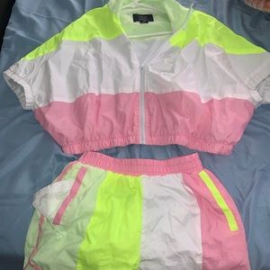 Shirt and short jacket set